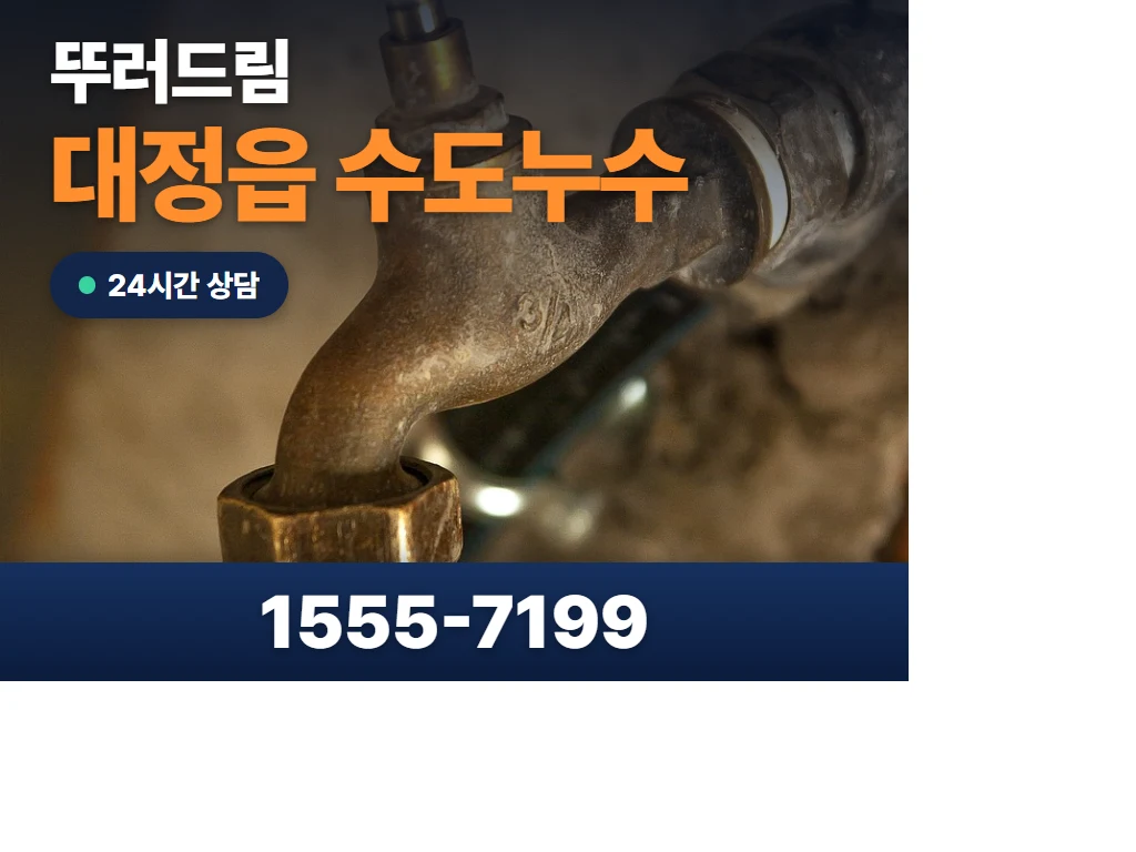 대정읍 수도누수 현장