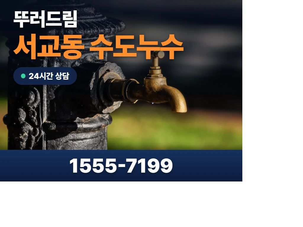 서교동 수도누수 현장